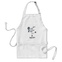 Stick Figure Badminton T-shirts and Gifts Apron