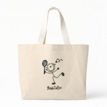 Stick Figure Badminton T-shirts and Gifts Tote Bag