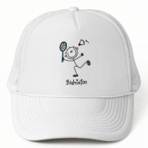 Stick Figure Badminton T-shirts and Gifts Hat