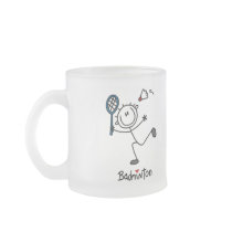 Stick Figure Badminton T-shirts and Gifts Coffee Mug