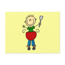 Stick Figure Barbequeing T-shirts and gifts Post Cards