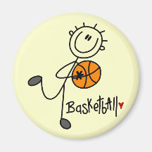 Stick Figure Basketball T-shirts and Gifts Magnet