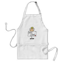 Stick Figure BBQ Queen Apron