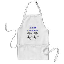 Stick Figure Best Friends Apron