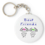 Stick figure best friends keychains