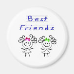 Stick figure best friends magnet