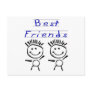 Stick Figure Best Friends Post Cards