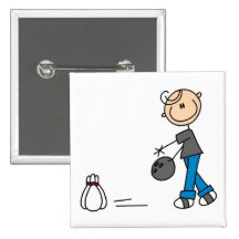 Stick Figure Bowling T-shirts and Gifts Pins