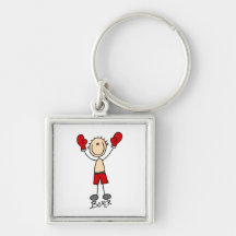 Stick Figure Boxer T-shirts and Gifts Keychains