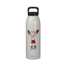 Stick Figure Boxer T-shirts and Gifts Reusable Water Bottle