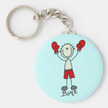 Stick Figure Boxing T-shirts and Gifts Keychains