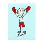 Stick Figure Boxing T-shirts and Gifts Post Card