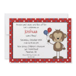 Stick figure Boy 1st  Birthday Invitation