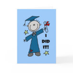 Stick Figure Boy Graduate T-shirts and Gifts cards