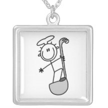 Stick Figure Chef With Ladle Jewelry