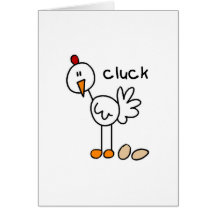 Stick Figure Chicken T-shirts and Gifts Cards