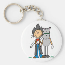 Stick Figure Cowgirl with Horse Tshirts Keychains