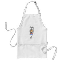 Stick Figure Cowgirl with Lasso Aprons