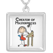 Stick Figure Creator of Masterpieces Necklace