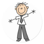 Stick Figure Dad Sticker
