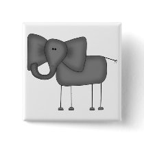 Stick Figure Elephant Tshirts and Gifts Pins