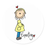 Stick Figure Expecting Baby stickers