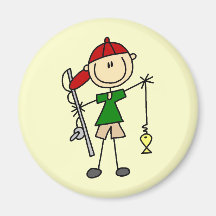 Stick Figure Fishing Tshirts and Gifts Fridge Magnet