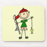 Stick Figure Fishing Tshirts and Gifts Mousepads