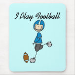 Stick Figure Football - Blue Tshirts and Gifts Mousepads