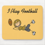 Stick Figure Football - Gold Tshirts and Gifts Mouse Pads