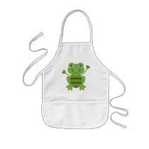 Stick Figure Frog Apron