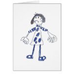 Stick Figure Girl Asks for Hug cards
