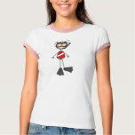 Stick  Figure Girl at Beach T-shirt