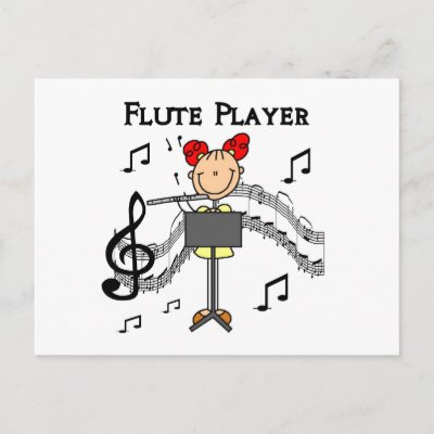 cartoon flute player