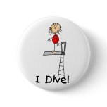 Stick Figure Girl I Dive buttons