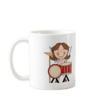 Stick Figure Girl With Drums mugs