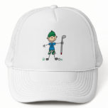 Stick Figure Golfer Hat