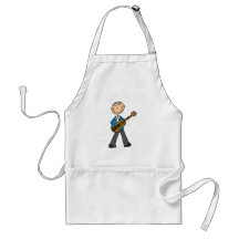 Stick Figure Guitar Player Tshirts and Gifts Apron