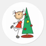 Stick Figure Holiday  Tree Stickers