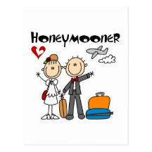Stick Figure Honeymooner T-shirts and Gifts Postcard