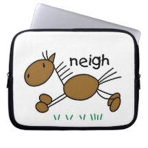 Stick Figure Horse T-shirts and Gifts Laptop Sleeves