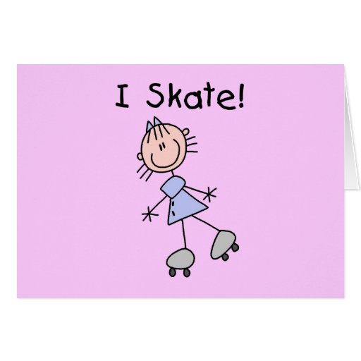 Stick Figure I Skate Tshirts and Gifts Cards