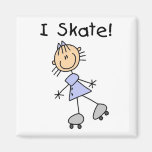 Stick Figure I Skate Tshirts and Gifts Fridge Magnet