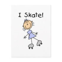 Stick Figure I Skate Tshirts and Gifts Post Cards