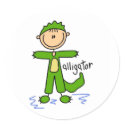 Stick Figure In Alligator Suit Sticker