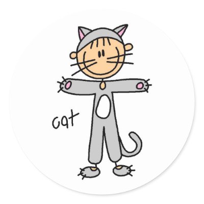 Stick Figure In Cat Suit Sticker by stick_figures