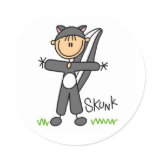 Stick Figure In Skunk Suit Sticker