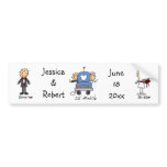 Stick Figure Just Married bumper stickers