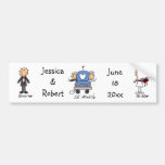 Stick Figure Just Married bumper stickers