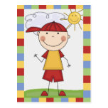 Stick Figure Kids Cards and Gifts Postcards